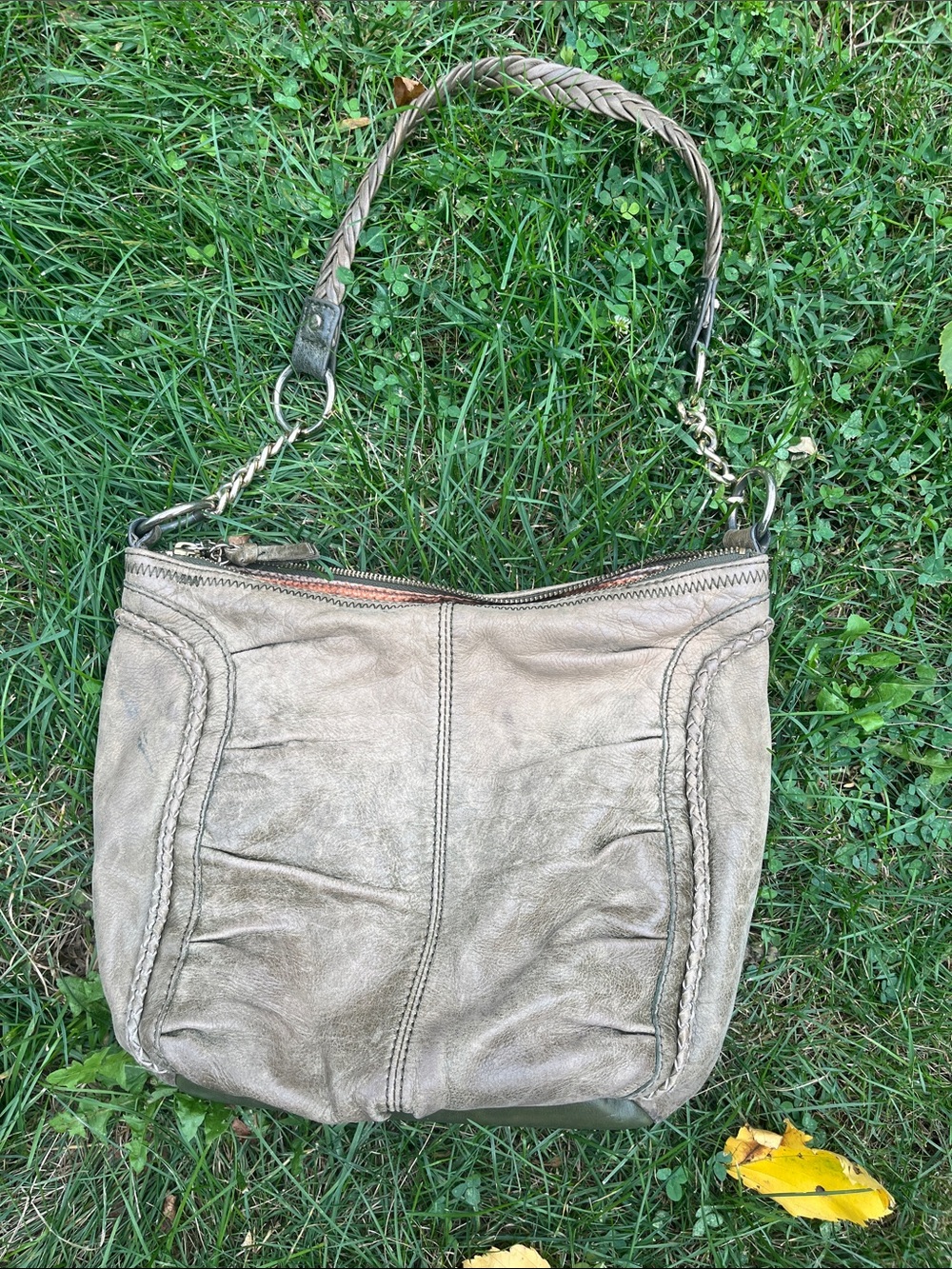The Sak Women's Taupe Leather Shoulder Bag